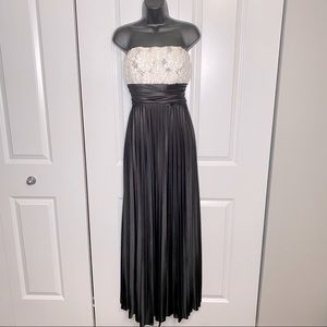Speechless b&w strapless dress w/ silver accents